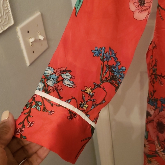 Floral Polyester Robe - Picture 6 of 9